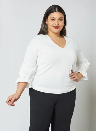 Plus Size Plain Top