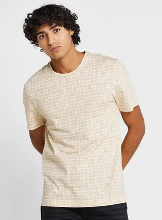 All Over Print Crew Neck T-Shirt