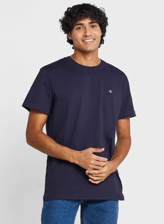 Embroidered Badge Crew Neck T-Shirt