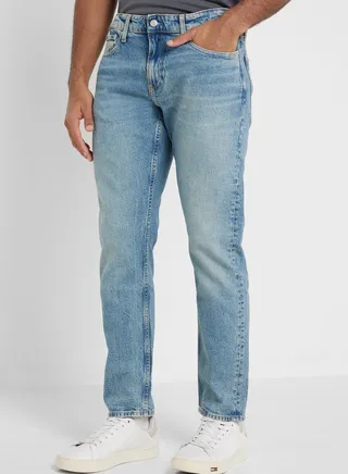 Mid Wash Slim Fit Jeans