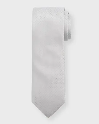 Men's Pin-Dot Silk Tie