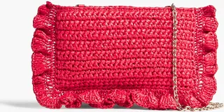 Rock Ruffle raffia shoulder bag
