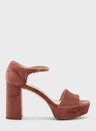 Velvet Platform Sandals