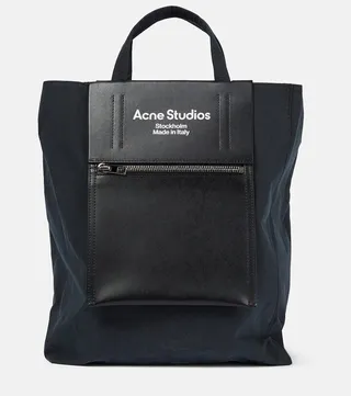 Baker leather-trimmed tote