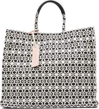 large Never Without jacquard tote bag