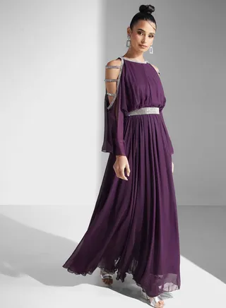 Cold Shoulder Tiered Dress