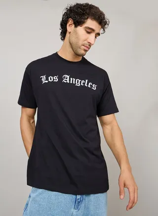 City Name Print Oversized T-Shirt