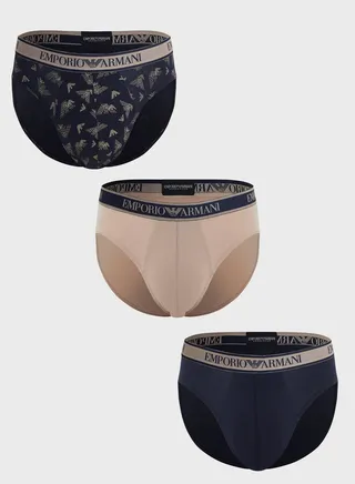 2 Pack Logo Band Assorted Briefs