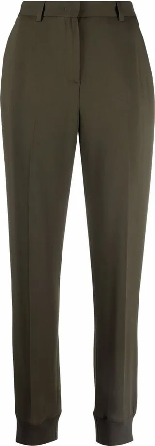 High-Waisted Slim-Cut Trousers