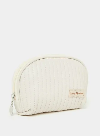 Textured Stich Detail Washbag