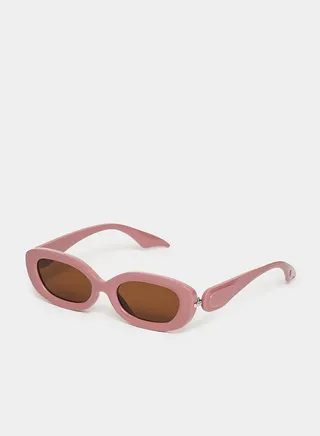 Tinted Oval Sunglasses