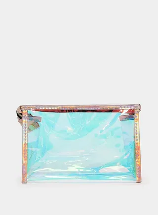 Iridescent Zip Closure Washbag