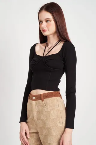 Emory Park Dahlia Top - White