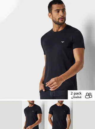 2 Pack Assorted Crew Neck T-Shirt