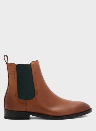Lineus Patterned Elastic Chelsea Boots