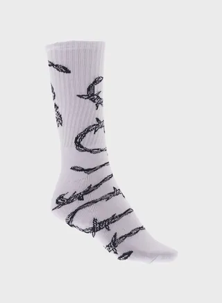 Barbed Wire Crew Socks