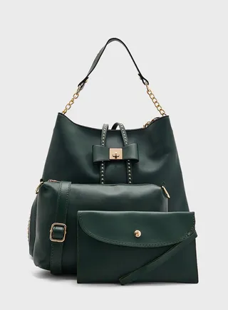 3 Piece Tote Handbag Set