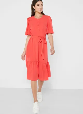 Pleated Knitted Dress