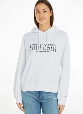 Embroidered Logo Drawstring Hoodie