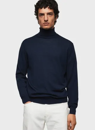 Turtle Neck Knitted Sweater