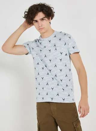 Scorpio Print Short Sleeve T-Shirt