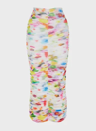 Patterned Ruch Skirt