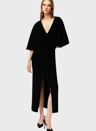 Plunge Neck Embellished Dress