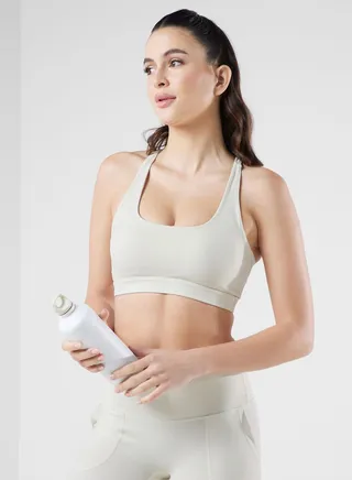 Striped Back Sports Bra
