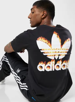 Graphics Fire Trefoil T-Shirt