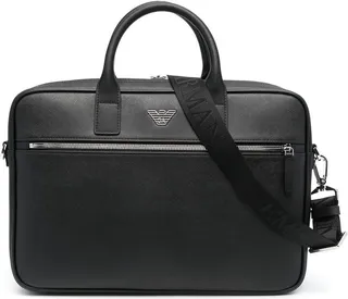EMPORIO ARMANI- Leather Briefcase