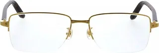 Cartier Rectangle Semi Rimless Glasses