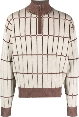 Checkered Knit Jumper