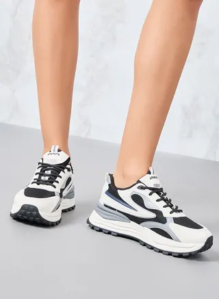 Colorblock Paneled Sneakers