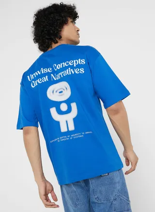 Contrast Printed T Shirt