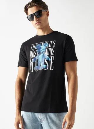 Mickey Mouse Print T-Shirt