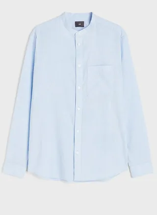 Grandad Collar Regular Fit Shirt