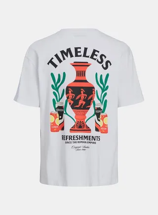 Timeless Graphic Front and Back Print Knit Crew Neck T-shirt