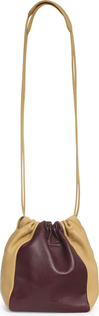 Bicolor Dumpling Drawstring Bag