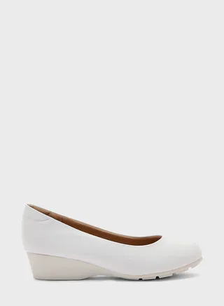 Ankle Strap Mid Heel Pumps