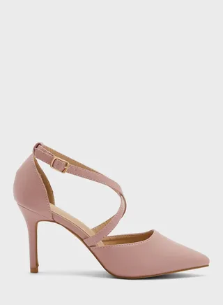 Cross Over Strap Pointed Pump