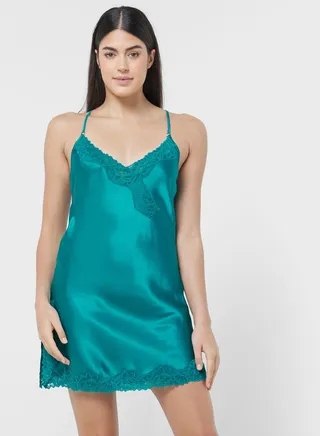 Straip Detail  High Leg Nightdress