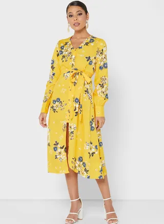 Wrap Printed Dress
