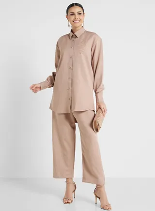 Button Down Shirt & Pant Set