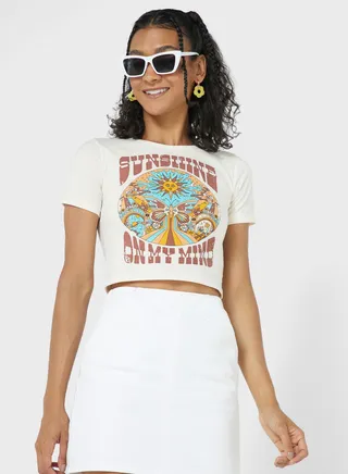 Cropped Graphic Tshirt