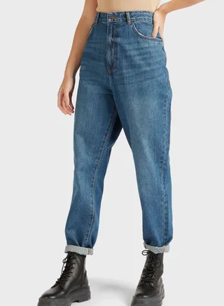 High Waist Straight Jeans