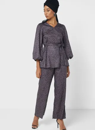 Puff Sleeve Top And Pant Set
