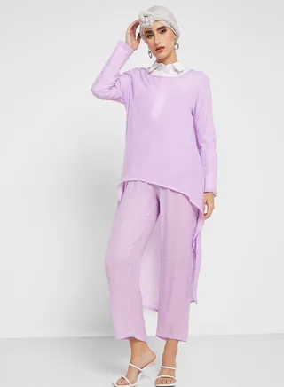 Asymmetrical Tunic & Pants Set