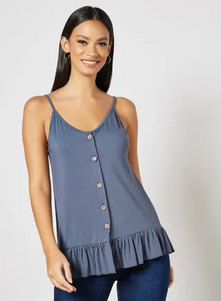 Ruffle Sleeveless Top