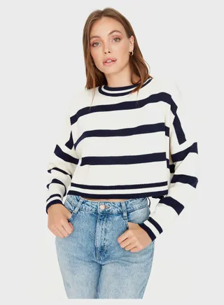 Striped Crew Neck Sweater