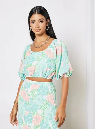 Printed Crop Top